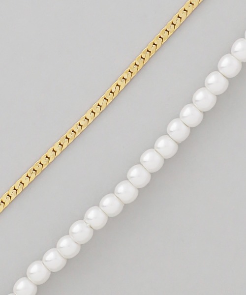 ANEMONE(アネモネ)の「小粒パール×チェーン2連ネックレス(ネックレス・レディース・シルバー/ゴールド・FREE)」の5枚目の写真