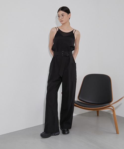 サロペット・オーバーオール・オールインワン LECIELBLEU Front Twist Jumpsuit LE CIEL BLEU】Front Twisted Jumpsuit