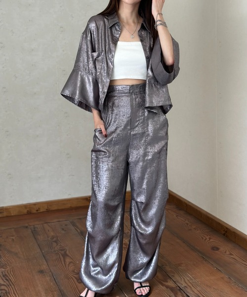 タックアジャストパンツ【GRAY】 グラフペーパー 美品 2023 グレー デニム タック パンツ