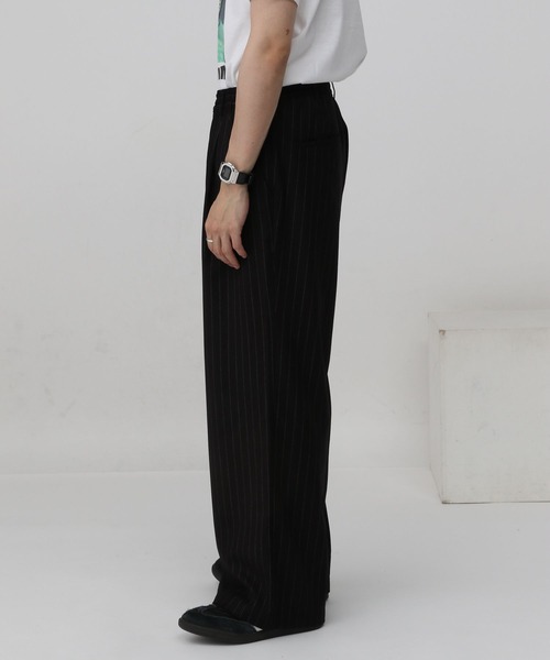 RAGEBLUE（レイジブルー）の「ストライプタックワイドスラックス