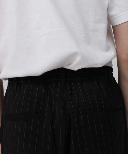 RAGEBLUE（レイジブルー）の「ストライプタックワイドスラックス/イージーパンツ（スラックス・メンズ・ネイビー/ブラック・MEDIUM/LARGE）」の17枚目の写真