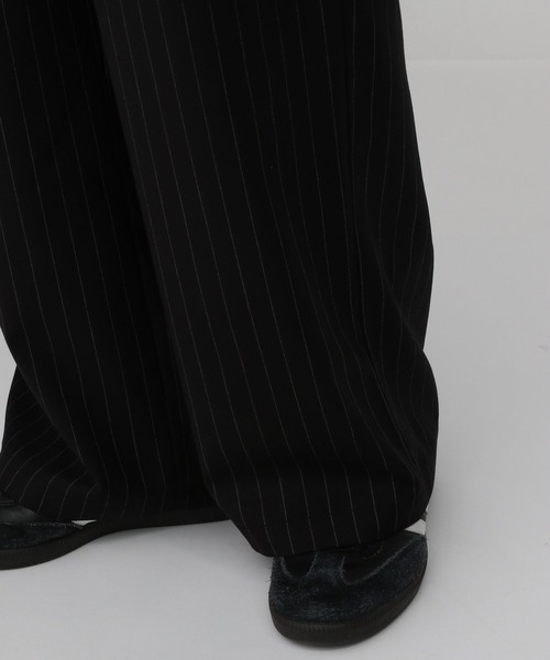 RAGEBLUE（レイジブルー）の「ストライプタックワイドスラックス/イージーパンツ（スラックス・メンズ・ネイビー/ブラック・MEDIUM/LARGE）」の13枚目の写真