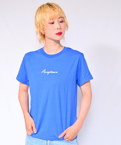 Alite cloth(アリーテクロス)の「ロゴTシャツ Acceptance(Tシャツ/カットソー・レディース・ブラック/ホワイト/ベージュ/グレー/オレンジ/ピンク/ブルー/グリーン・FREE)」の6枚目の写真