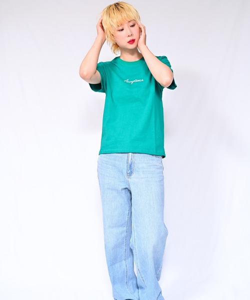 Alite cloth(アリーテクロス)の「ロゴTシャツ Acceptance(Tシャツ/カットソー・レディース・ブラック/ホワイト/ベージュ/グレー/オレンジ/ピンク/ブルー/グリーン・FREE)」の14枚目の写真