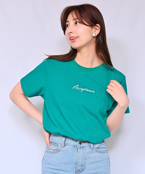 Alite cloth(アリーテクロス)の「ロゴTシャツ Acceptance(Tシャツ/カットソー・レディース・ブラック/ホワイト/ベージュ/グレー/オレンジ/ピンク/ブルー/グリーン・FREE)」の13枚目の写真