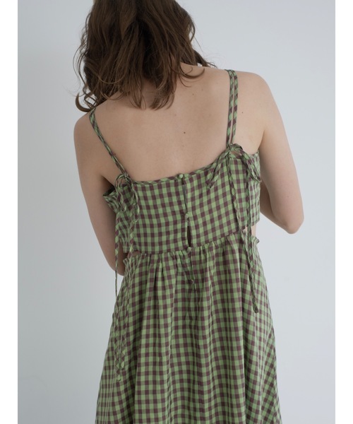 JUMELLE(ジュメロ)の「gingham cami op(ワンピース・レディース・グリーン/ピンク・MEDIUM)」の17枚目の写真