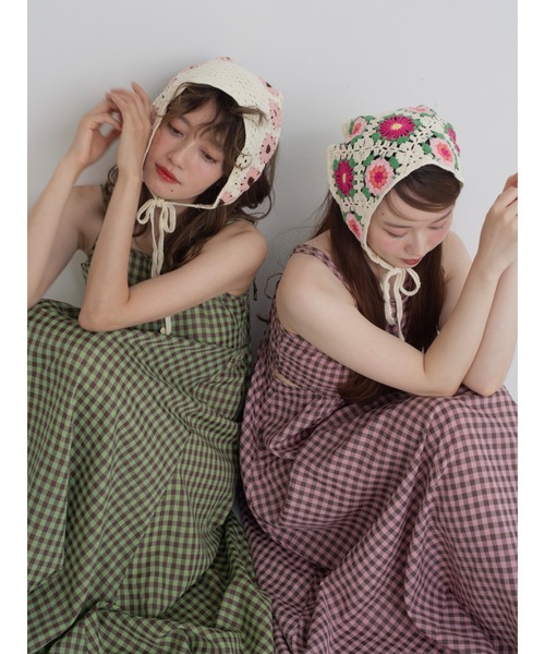 JUMELLE(ジュメロ)の「gingham cami op(ワンピース・レディース・グリーン/ピンク・MEDIUM)」の21枚目の写真