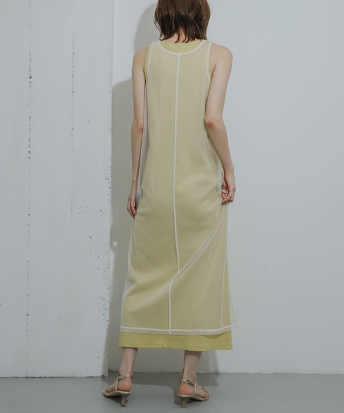 SENSE OF PLACE by URBAN RESEARCH（センスオブプレイスバイアーバンリサーチ）の「2WAYチュールレイヤードカットワンピース（ワンピース・レディース・ブラック/イエロー/ブルー系その他・ONE）」の7枚目の写真