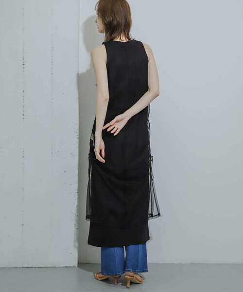 SENSE OF PLACE by URBAN RESEARCH（センスオブプレイスバイアーバンリサーチ）の「2WAYチュールレイヤードカットワンピース（ワンピース・レディース・ブラック/イエロー/ブルー系その他・ONE）」の9枚目の写真