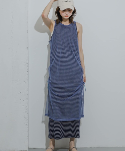 SENSE OF PLACE by URBAN RESEARCH（センスオブプレイスバイアーバンリサーチ）の「2WAYチュールレイヤードカットワンピース（ワンピース・レディース・ブラック/イエロー/ブルー系その他・ONE）」の11枚目の写真