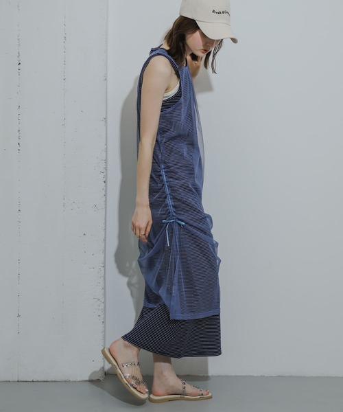 SENSE OF PLACE by URBAN RESEARCH（センスオブプレイスバイアーバンリサーチ）の「2WAYチュールレイヤードカットワンピース（ワンピース・レディース・ブラック/イエロー/ブルー系その他・ONE）」の12枚目の写真