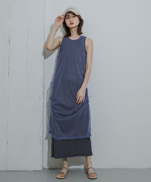 SENSE OF PLACE by URBAN RESEARCH（センスオブプレイスバイアーバンリサーチ）の「2WAYチュールレイヤードカットワンピース（ワンピース・レディース・ブラック/イエロー/ブルー系その他・ONE）」の14枚目の写真