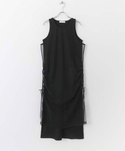 SENSE OF PLACE by URBAN RESEARCH（センスオブプレイスバイアーバンリサーチ）の「2WAYチュールレイヤードカットワンピース（ワンピース・レディース・ブラック/イエロー/ブルー系その他・ONE）」の22枚目の写真