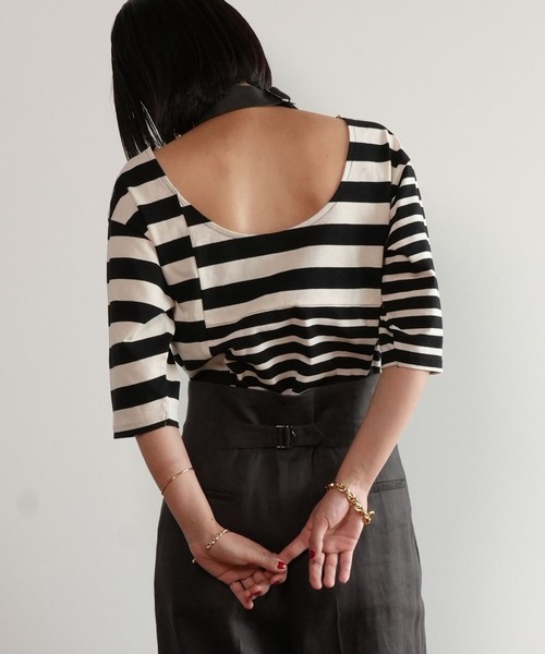 【セール】【BENCH MARKING SHIRT】＜別注＞バックオープンプルオーバー（Tシャツ/カットソー）｜BABYLONE（バビロン）