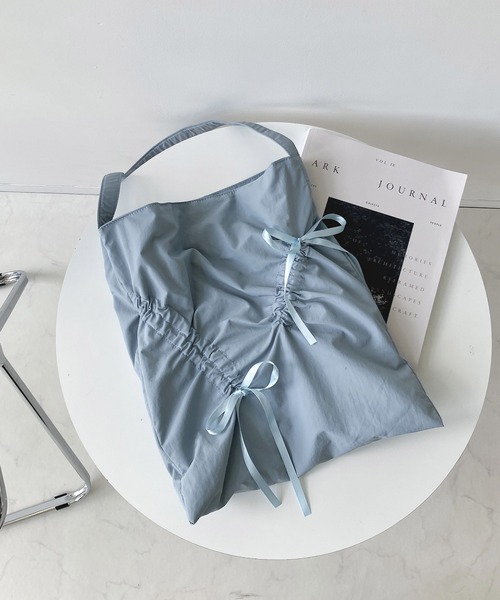 AS KNOW AS plus（アズノゥアズプラス）の「ドロストリボンショルダーバッグ 【ZOZOTOWN限定アイテム】（ショルダーバッグ・レディース・ブラック系/ブラック/ベビーピンク/ブルー/シルバー・FREE）」の10枚目の写真