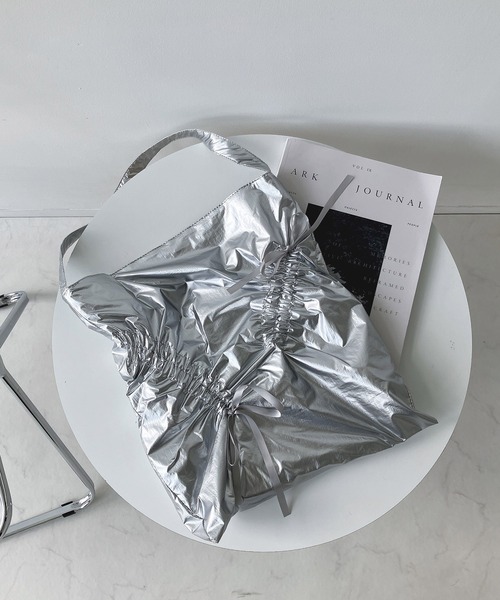 AS KNOW AS plus（アズノゥアズプラス）の「ドロストリボンショルダーバッグ 【ZOZOTOWN限定アイテム】（ショルダーバッグ・レディース・ブラック系/ブラック/ベビーピンク/ブルー/シルバー・FREE）」の15枚目の写真