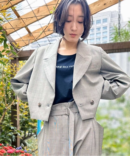 【crewre】レイヤードシアージャケット ブラックsize2 (完売品) crewre online shop / レイヤードシアージャケット