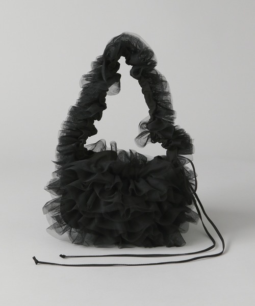 A part by（アパートバイ）の「【WEB限定】2WAYフリルバッグ（ショルダーバッグ・レディース・ブラック/アイボリー/グレー・FREE）」の6枚目の写真