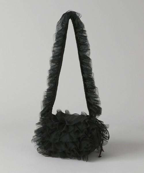 A part by（アパートバイ）の「【WEB限定】2WAYフリルバッグ（ショルダーバッグ・レディース・ブラック/アイボリー/グレー・FREE）」の9枚目の写真