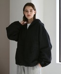 flaner（フラネ）の「Loose nylon anorak hoodie / ルーズナイロンアノラックパーカー（パーカー・MEDIUM）」