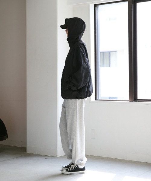 パーカー Loose nylon anorak hoodie / ルーズナイロンアノラックパーカー レディース メンズ Loose nylon anorak hoodie / ルーズナイロンアノラックパーカー