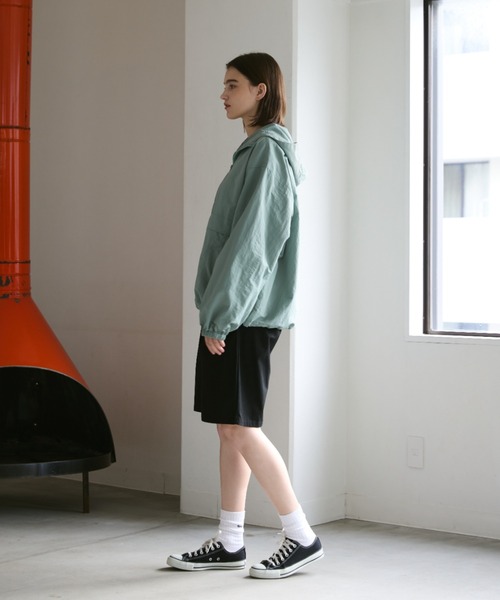 Loose nylon anorak hoodie / ルーズナイロンアノラックパーカー