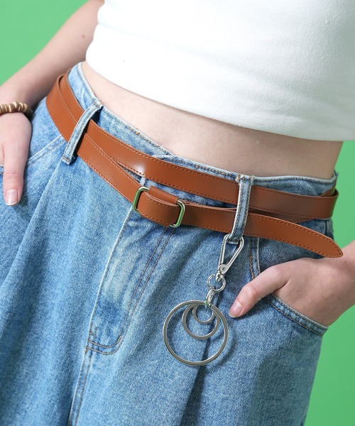 an meets zakka レザーロングベルト / メンズ レディース 細め（ベルト