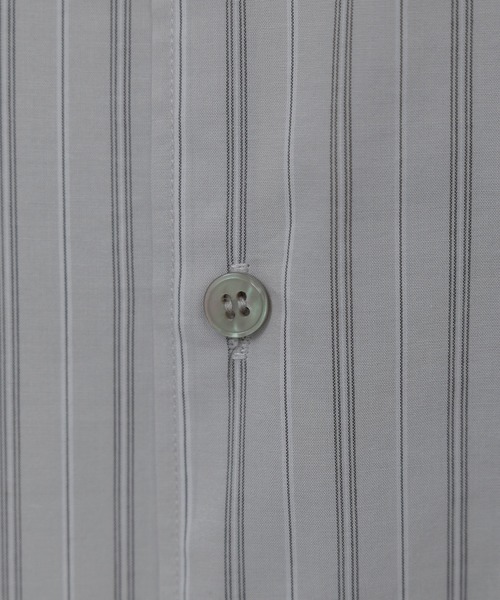 WYM LIDNM（ウィム バイ リドム）の「CUT-OFF HEM STRIPE SHIRT（シャツ/ブラウス・メンズ・アッシュブラウン/ブルー系/ライトグレー・S/M/L）」の20枚目の写真