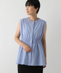 LEPSIM | ウエストシャーリングノースリブラウス　136319(シャツ/ブラウス)