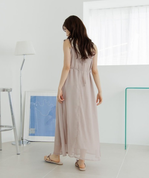 Mes Demoiselles  シアーコットンガーゼ　ボヘミアンワンピース Mes Demoiselles シアーコットンガーゼ ボヘミアンワンピース
