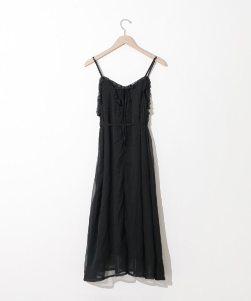 flower(フラワー)の「シアーキャミワンピース(ワンピース・レディース・ブラック/ベージュ・FREE)」の13枚目の写真