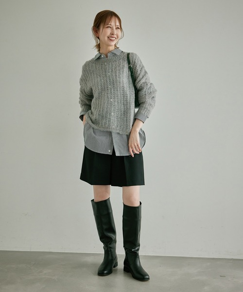 ROPE' PICNIC(ロペピクニック)の「シアーモヘア混ニットプルオーバー(ニット/セーター・レディース・キナリ/ブラウン系その他3/ピンク系その他2/グレー・38)」の11枚目の写真