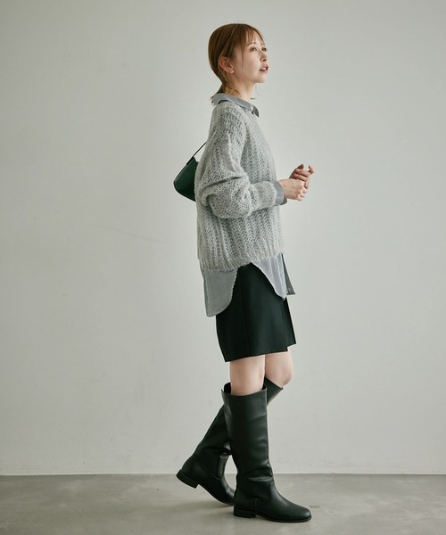 ROPE' PICNIC(ロペピクニック)の「シアーモヘア混ニットプルオーバー(ニット/セーター・レディース・キナリ/ブラウン系その他3/ピンク系その他2/グレー・38)」の10枚目の写真