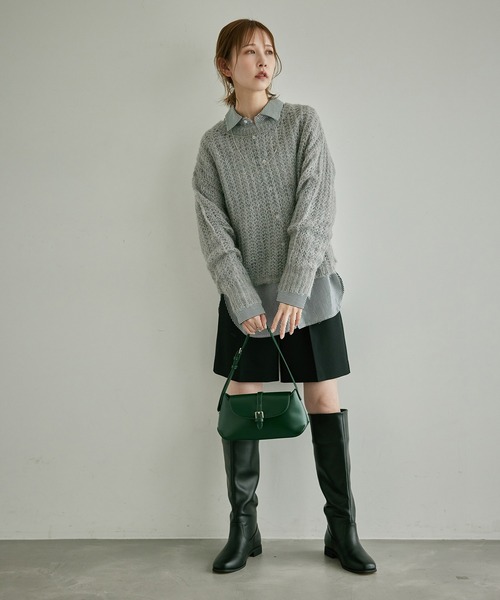 ROPE' PICNIC(ロペピクニック)の「シアーモヘア混ニットプルオーバー(ニット/セーター・レディース・キナリ/ブラウン系その他3/ピンク系その他2/グレー・38)」の9枚目の写真