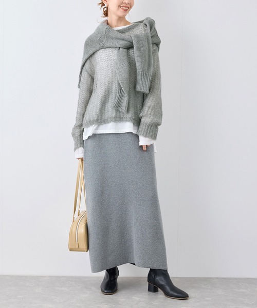 ROPE' PICNIC(ロペピクニック)の「シアーモヘア混ニットプルオーバー(ニット/セーター・レディース・キナリ/ブラウン系その他3/ピンク系その他2/グレー・38)」の10枚目の写真