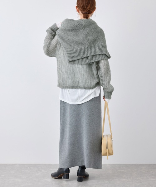 ROPE' PICNIC(ロペピクニック)の「シアーモヘア混ニットプルオーバー(ニット/セーター・レディース・キナリ/ブラウン系その他3/ピンク系その他2/グレー・38)」の9枚目の写真