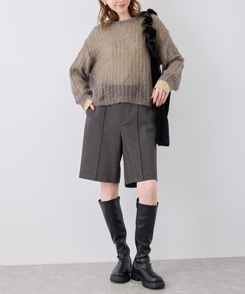 ROPE' PICNIC(ロペピクニック)の「シアーモヘア混ニットプルオーバー(ニット/セーター・レディース・キナリ/ブラウン系その他3/ピンク系その他2/グレー・38)」の6枚目の写真