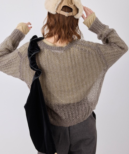 ROPE' PICNIC(ロペピクニック)の「シアーモヘア混ニットプルオーバー(ニット/セーター・レディース・キナリ/ブラウン系その他3/ピンク系その他2/グレー・38)」の22枚目の写真