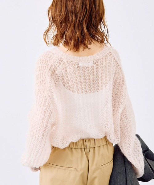 ROPE' PICNIC(ロペピクニック)の「シアーモヘア混ニットプルオーバー(ニット/セーター・レディース・キナリ/ブラウン系その他3/ピンク系その他2/グレー・38)」の15枚目の写真