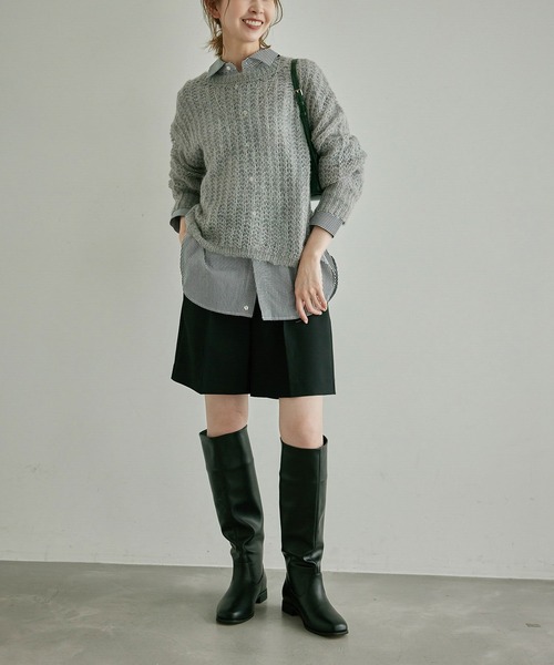 ROPE' PICNIC(ロペピクニック)の「シアーモヘア混ニットプルオーバー(ニット/セーター・レディース・キナリ/ブラウン系その他3/ピンク系その他2/グレー・38)」の14枚目の写真
