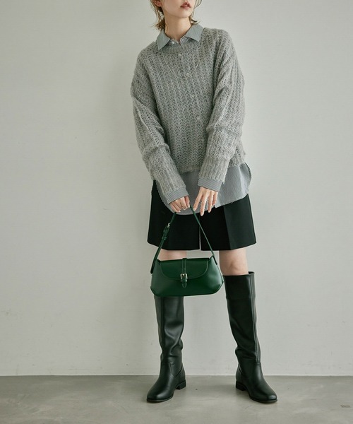 ROPE' PICNIC(ロペピクニック)の「シアーモヘア混ニットプルオーバー(ニット/セーター・レディース・キナリ/ブラウン系その他3/ピンク系その他2/グレー・38)」の12枚目の写真
