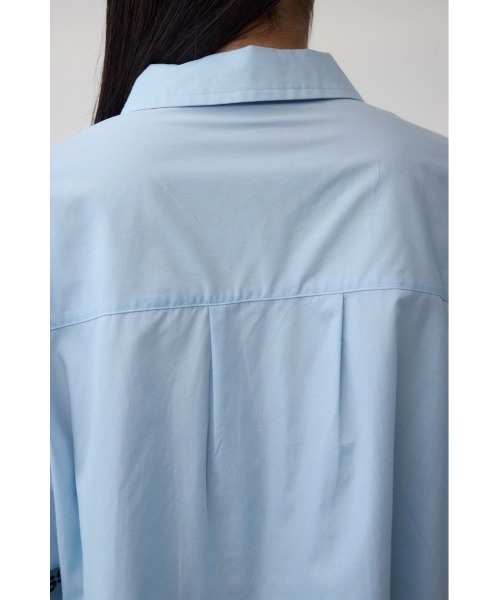 AZUL by moussy（アズールバイマウジー）の「ロゴプリントショートシャツ（シャツ/ブラウス・レディース・ベージュ/ライトブルー/ブルー・FREE）」の21枚目の写真
