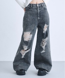 17HR | ルーズダメージデニム(デニムパンツ)