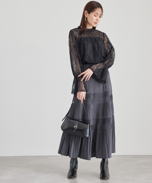ROPE' PICNIC（ロペピクニック）の「フレンチレースブラウス（シャツ/ブラウス・レディース・キナリ/ブラック・38）」の3枚目の写真