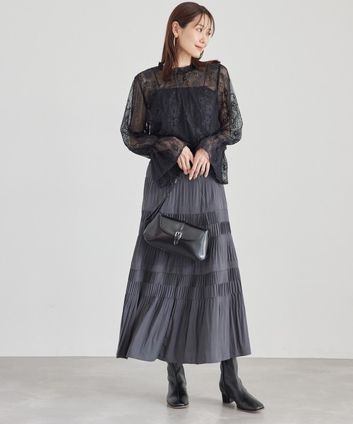 ROPE' PICNIC（ロペピクニック）の「フレンチレースブラウス（シャツ/ブラウス・レディース・キナリ/ブラック・38）」の4枚目の写真