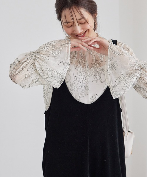 ROPE' PICNIC（ロペピクニック）の「フレンチレースブラウス（シャツ/ブラウス・レディース・キナリ/ブラック・38）」の18枚目の写真