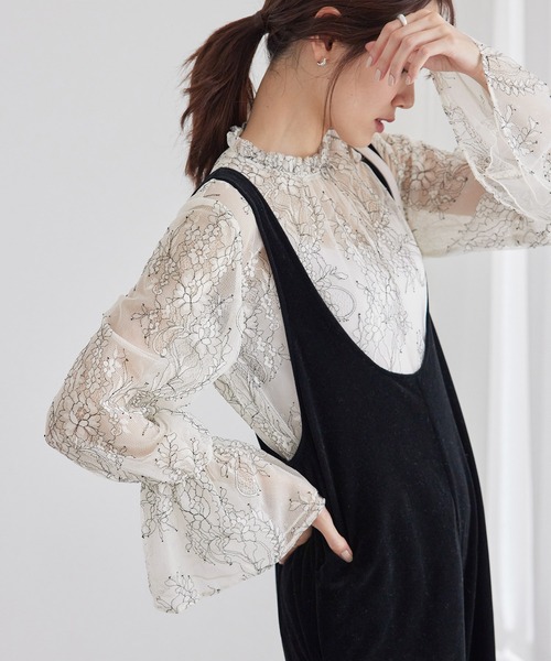 ROPE' PICNIC（ロペピクニック）の「フレンチレースブラウス（シャツ/ブラウス・レディース・キナリ/ブラック・38）」の19枚目の写真