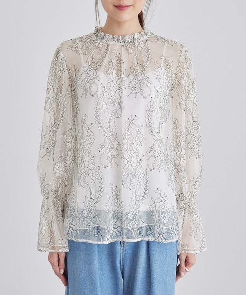 ROPE' PICNIC（ロペピクニック）の「フレンチレースブラウス（シャツ/ブラウス・レディース・キナリ/ブラック・38）」の20枚目の写真