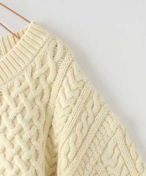 LOWRYS FARM(ローリーズファーム)の「フィッシャーマンニット 145395(ニット/セーター・キッズ・アイボリー/ネイビー/レッド・110cm/130cm/150cm)」の7枚目の写真