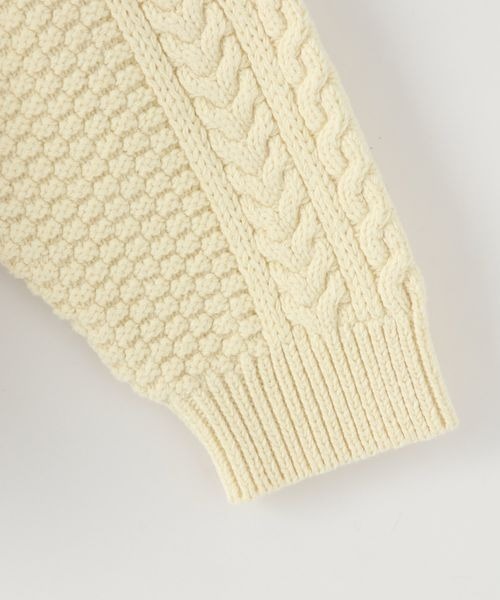 LOWRYS FARM(ローリーズファーム)の「フィッシャーマンニット 145395(ニット/セーター・キッズ・アイボリー/ネイビー/レッド・110cm/130cm/150cm)」の8枚目の写真